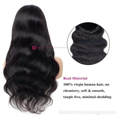 10A Real Human Hair Natural Front Lace Wig Real Human Hair 13x4 Body Wavy Real Human Hair Suitable for Women 150% Density